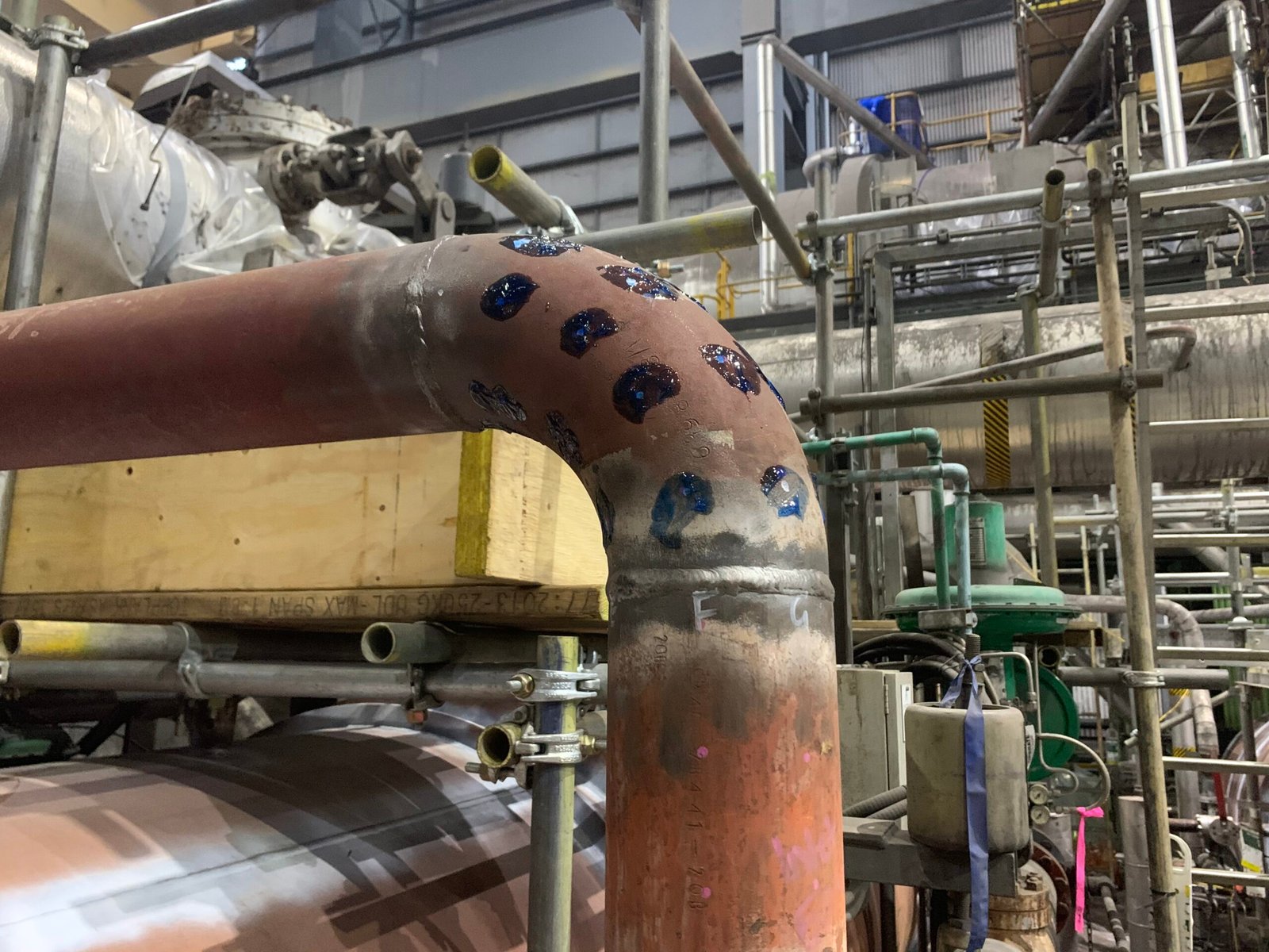 Non-destructive testing with closed grid UT in power generation